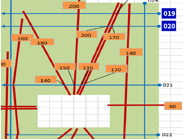 某施設内送風機設置場所 探査例